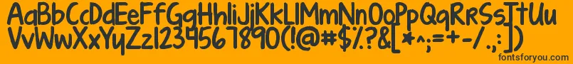 Kgturningtables Font – Black Fonts on Orange Background