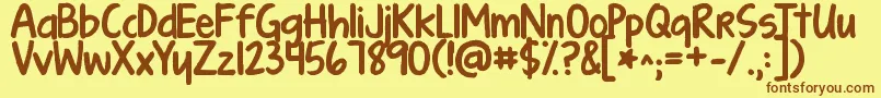 Más sobre la fuente Kgturningtables fuente Kgturningtables – Fuentes Marrones Sobre Fondo Amarillo