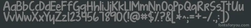 Kgturningtables-fontti – harmaat kirjasimet mustalla taustalla