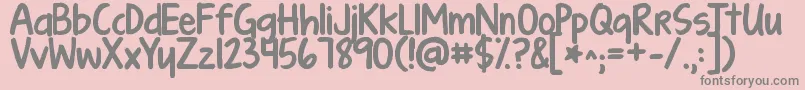 Kgturningtables-Schriftart – Graue Schriften auf rosa Hintergrund