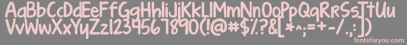Weitere Informationen zur Kgturningtables-Schriftart Kgturningtables-Schriftart – Rosa Schriften auf grauem Hintergrund