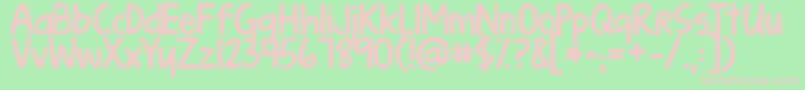 Kgturningtables Font – Pink Fonts on Green Background