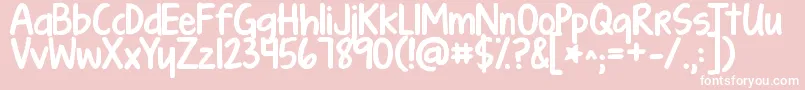Kgturningtables Font – White Fonts on Pink Background