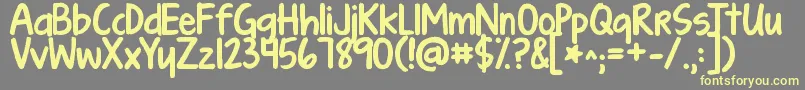 Kgturningtables Font – Yellow Fonts on Gray Background