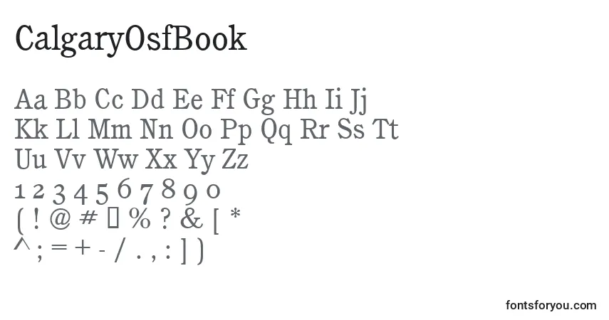 Fuente CalgaryOsfBook - alfabeto, números, caracteres especiales