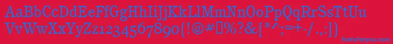 CalgaryOsfBook Font – Blue Fonts on Red Background