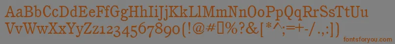 CalgaryOsfBook Font – Brown Fonts on Gray Background