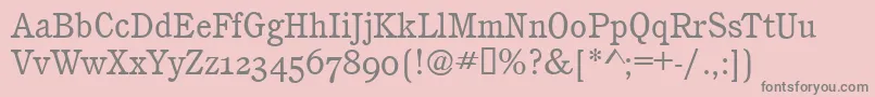 フォントCalgaryOsfBook – ピンクの背景に灰色の文字