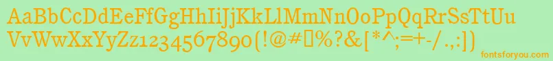 CalgaryOsfBook Font – Orange Fonts on Green Background