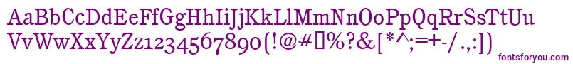 CalgaryOsfBook-fontti – violetit fontit valkoisella taustalla
