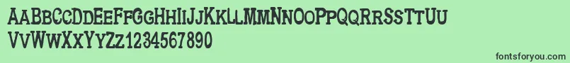 Cfmetropolisserif Font – Black Fonts on Green Background