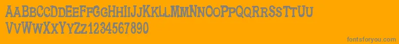 Cfmetropolisserif-Schriftart – Graue Schriften auf orangefarbenem Hintergrund