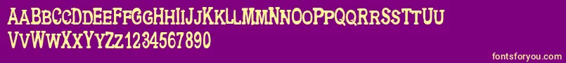 Cfmetropolisserif Font – Yellow Fonts on Purple Background