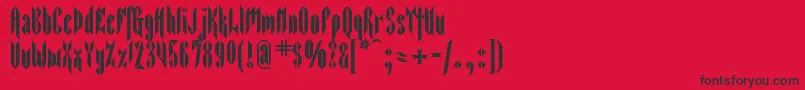 Sarcophagus2 Font – Black Fonts on Red Background