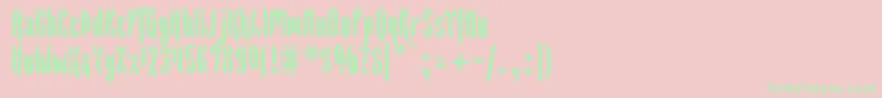 Sarcophagus2 Font – Green Fonts on Pink Background