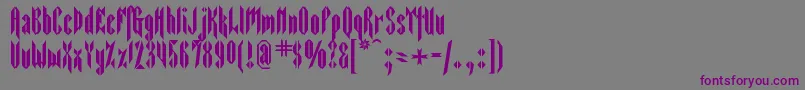 Sarcophagus2 Font – Purple Fonts on Gray Background