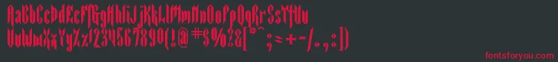 Sarcophagus2 Font – Red Fonts on Black Background