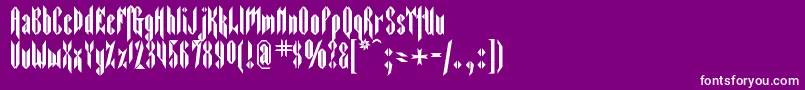 Police Sarcophagus2 – polices blanches sur fond violet