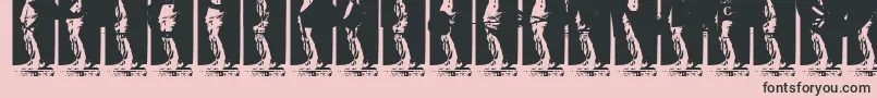 KinkyValentineフォントについての詳細 フォントKinkyValentine – ピンクの背景に黒い文字