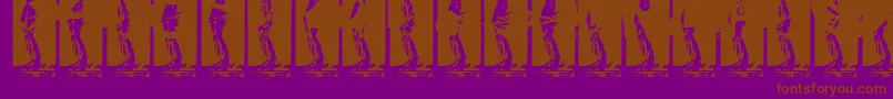 fuente KinkyValentine – Fuentes Marrones Sobre Fondo Morado