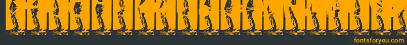 KinkyValentine Font – Orange Fonts on Black Background