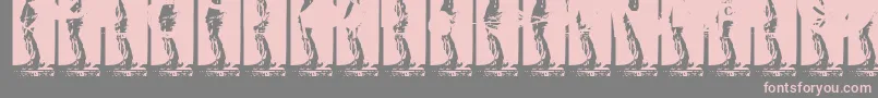 KinkyValentine-Schriftart – Rosa Schriften auf grauem Hintergrund