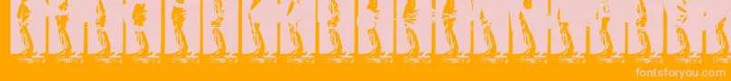 Шрифт KinkyValentine – розовые шрифты на оранжевом фоне