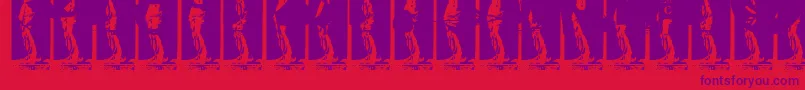 KinkyValentine Font – Purple Fonts on Red Background