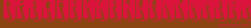 KinkyValentine Font – Red Fonts on Brown Background