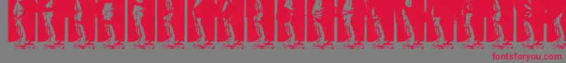 KinkyValentine Font – Red Fonts on Gray Background