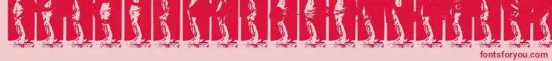 KinkyValentine Font – Red Fonts on Pink Background