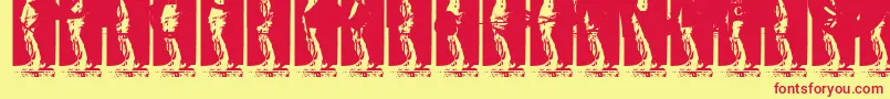 fuente KinkyValentine – Fuentes Rojas Sobre Fondo Amarillo
