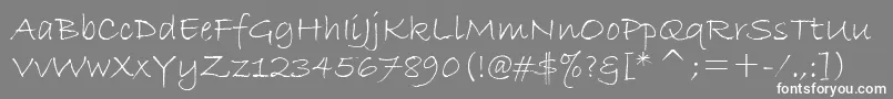 Saiba mais sobre a fonte BradleyHandItcTt Fonte BradleyHandItcTt – fontes brancas em um fundo cinza