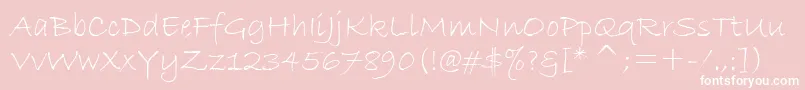fuente BradleyHandItcTt – Fuentes Blancas Sobre Fondo Rosa