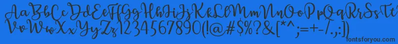 BreettyRegular Font – Black Fonts on Blue Background