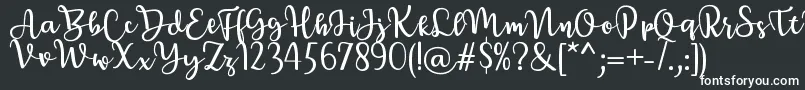 Шрифт BreettyRegular – белые шрифты на чёрном фоне