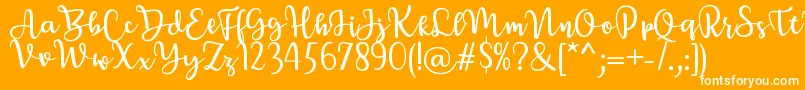 BreettyRegular Font – White Fonts on Orange Background