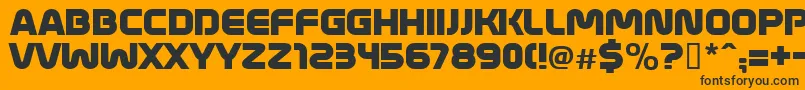 MathmosOriginal Font – Black Fonts on Orange Background