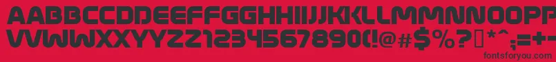 MathmosOriginal Font – Black Fonts on Red Background