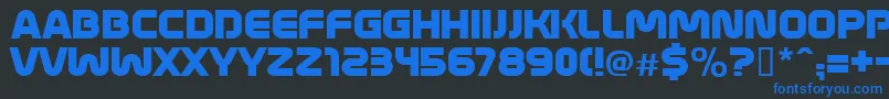 MathmosOriginal Font – Blue Fonts on Black Background