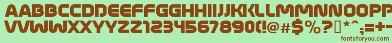 MathmosOriginal Font – Brown Fonts on Green Background