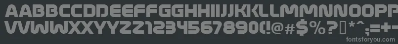 MathmosOriginal Font – Gray Fonts on Black Background