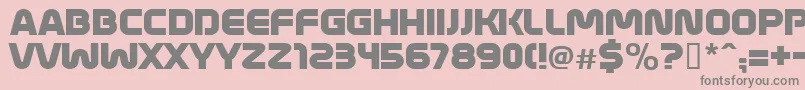 フォントMathmosOriginal – ピンクの背景に灰色の文字