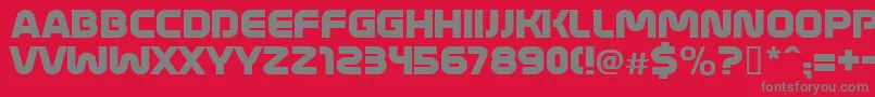 MathmosOriginal-Schriftart – Graue Schriften auf rotem Hintergrund