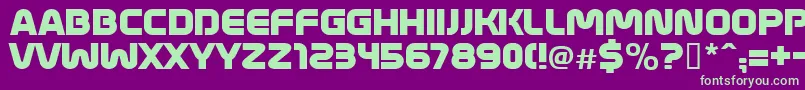 MathmosOriginal Font – Green Fonts on Purple Background