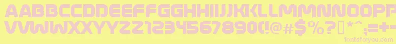 MathmosOriginal Font – Pink Fonts on Yellow Background