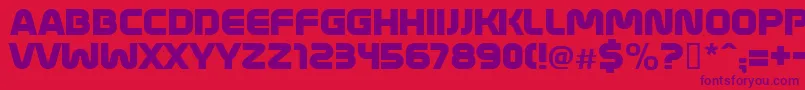 Police MathmosOriginal – polices violettes sur fond rouge