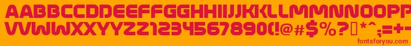 MathmosOriginal Font – Red Fonts on Orange Background