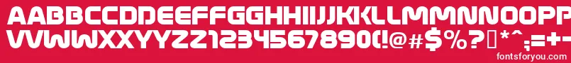 MathmosOriginal Font – White Fonts on Red Background