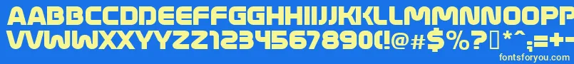 MathmosOriginal Font – Yellow Fonts on Blue Background